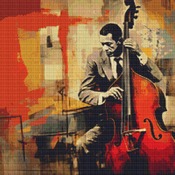 Jazz Player Cross Stitch Pattern