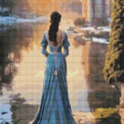 Lady By The Lake Cross Stitch Pattern