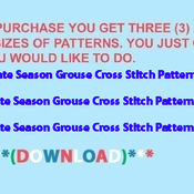 Late Season Grouse Cross Stitch Pattern***L@@K***Buyers Can Download Your Pattern As Soon As They Complete The Purchase