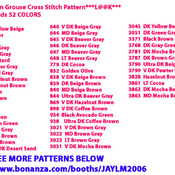Late Season Grouse Cross Stitch Pattern***L@@K***Buyers Can Download Your Pattern As Soon As They Complete The Purchase