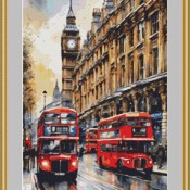 London Buses Cross Stitch Pattern