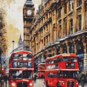 London Buses Cross Stitch Pattern