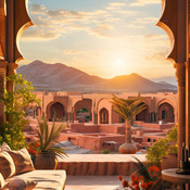 Moroccan Sunset Cross Stitch Pattern