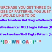 Native American WoLf EagLe Cross Stitch Pattern***L@@K***Buyers Can Download Your Pattern As Soon As They Complete The Purchase