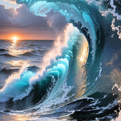 Ocean Waves Cross Stitch Pattern