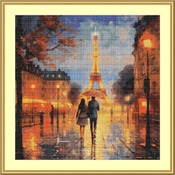 Paris At Night Cross Stitch Pattern