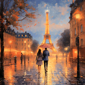 Paris At Night Cross Stitch Pattern