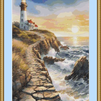 Path To The Lighthouse Cross Stitch Pattern