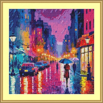 Rain Cross Stitch Pattern