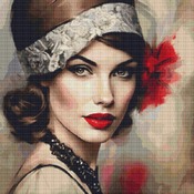 Red Lipstick Cross Stitch Pattern