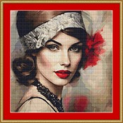 Red Lipstick Cross Stitch Pattern