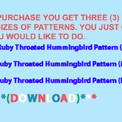 Ruby Throated Hummingbird Cross Stitch Pattern***L@@K***Buyers Can Download Your Pattern As Soon As They Complete The Purchase