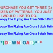Snoopy The FLying Ace Cross Stitch Pattern***L@@K***Buyers Can Download Your Pattern As Soon As They Complete The Purchase