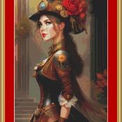 Steampunk Elegance Cross Stitch Pattern