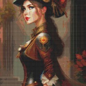 Steampunk Elegance Cross Stitch Pattern