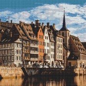 Strasbourg Canal Cross Stitch Pattern