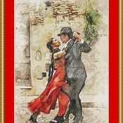 Tango Couple Cross Stitch Pattern