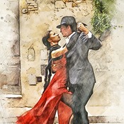 Tango Couple Cross Stitch Pattern