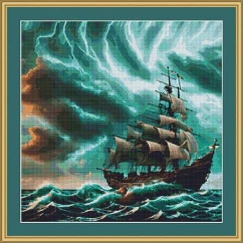 Thunderstorm Cross Stitch Pattern