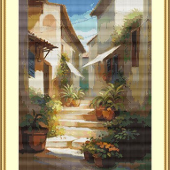 Tuscan Steps Cross Stitch Pattern