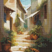 Tuscan Steps Cross Stitch Pattern