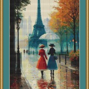 Two Women Cross Stitch Pattern