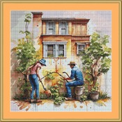 Working In The Garden Cross Stitch Pattern