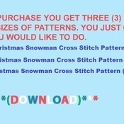 Christmas Snowman Cross Stitch Pattern***L@@K***Buyers Can Download Your Pattern As Soon As They Complete The Purchase
