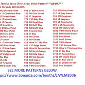Our Saviour Jesus Christ Cross Stitch Pattern***LOOK****Buyers Can Download Your Pattern As Soon As They Complete The Purchase