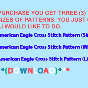 American EagLe Cross Stitch Pattern***L@@K***Buyers Can Download Your Pattern As Soon As They Complete The Purchase