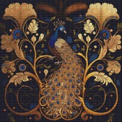 Decorative Peacock Cross Stitch Pattern