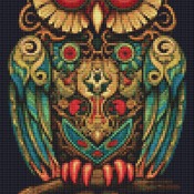 Elaborate Owl Cross Stitch Pattern