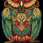 Elaborate Owl Cross Stitch Pattern