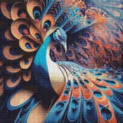 Elegant Peacock Cross Stitch Pattern