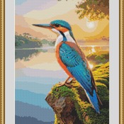 Kingfisher Cross Stitch Pattern