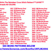 Santa Visits The Reindeer Cross Stitch Pattern***L@@K***Buyers Can Download Your Pattern As Soon As They Complete The Purchase