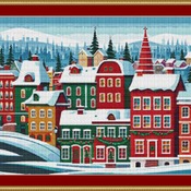 A Christmas Street Cross Stitch Pattern