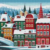 A Christmas Street Cross Stitch Pattern