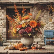 Autumn Flowers Cross Stitch Pattern