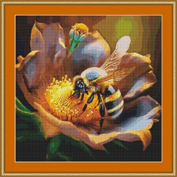 Bee On A Flower Cross Stitch Pattern