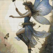 Blue Fairy Cross Stitch Pattern