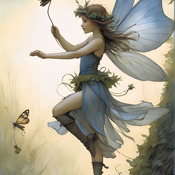 Blue Fairy Cross Stitch Pattern