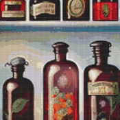 Bottles Cross Stitch Pattern