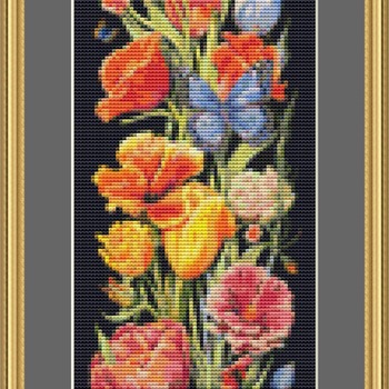 Butterflies And Flowers Cross Stitch Pattern