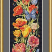 Butterflies And Flowers Cross Stitch Pattern