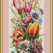 Butterflies And Flowers III Cross Stitch Pattern