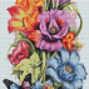 Butterflies And Flowers II Cross Stitch Pattern