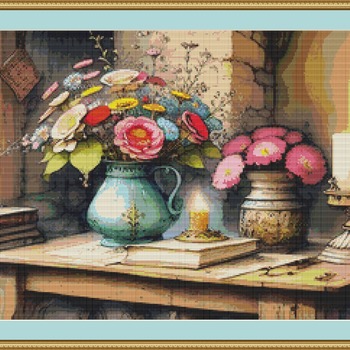 By Candle Light Cross Stitch Pattern