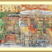 Cafe Bar Cross Stitch Pattern