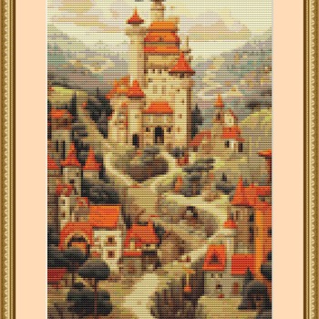 Castle Cross Stitch Pattern